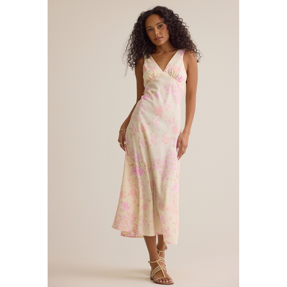 Altar'd‎ State Womens Floral V-Neck Maxi Dress Size Medium